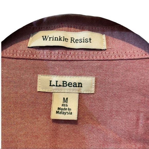 L.L. Bean casual button down long sleeve collared shirt size medium EUC - Picture 3 of 8
